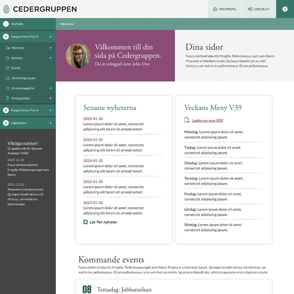 Great Graphics - Reklambyrå i Stockholm - Webbutveckling - UX/UI - Cases - Referenser - Cedergruppen